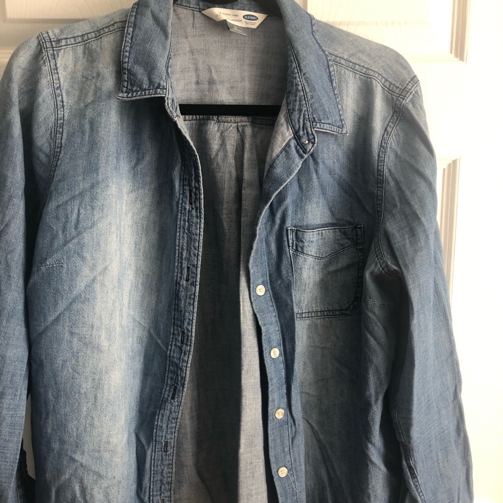 Denim button down shirt